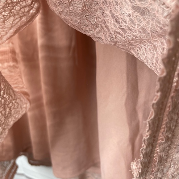 Julia Jordan Dusty Rose Lace Ruffle Sleeveless Dress Size 8 - Picture 7 of 8